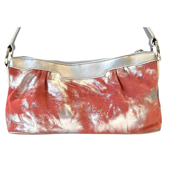 New Cromia Designer Leather Silver Peach Shoulder Handbag Purse- Made in Italy - Picture 15 of 16